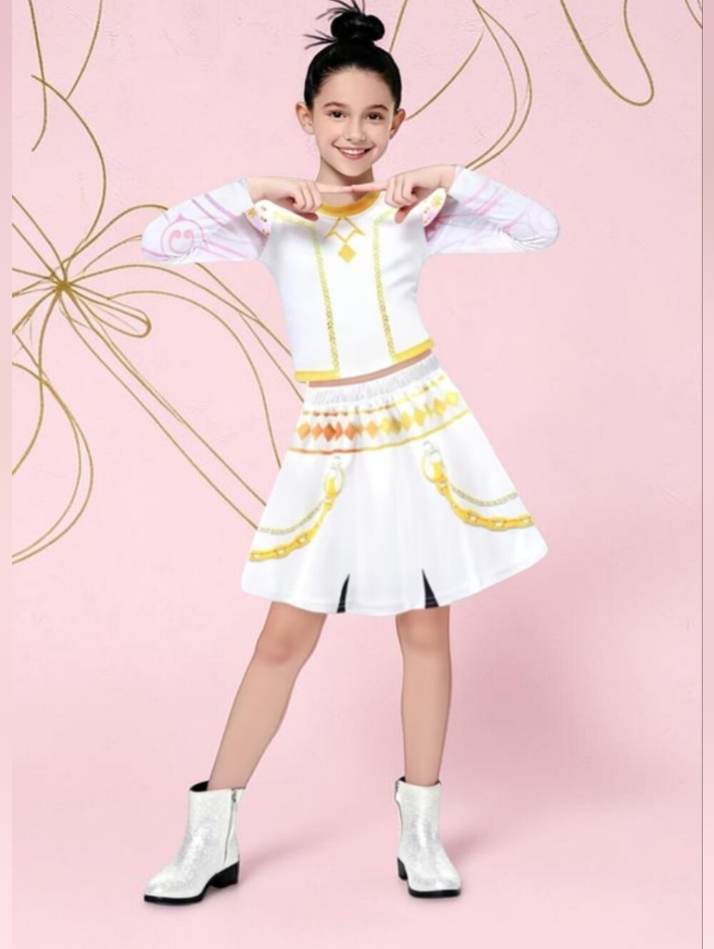 Kid's K-Pop Demon Hunter Singer Inspired Costume, 4-5T